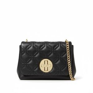 ✨ Kate Spade Quilted Leather Crossbody Black Gold Chain Turnlock EUC Chic Luxe ✨